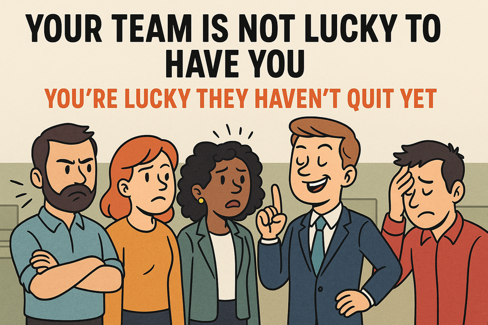 Your Team Is Not Lucky to Have You, You’re Lucky They Haven’t Quit Yet